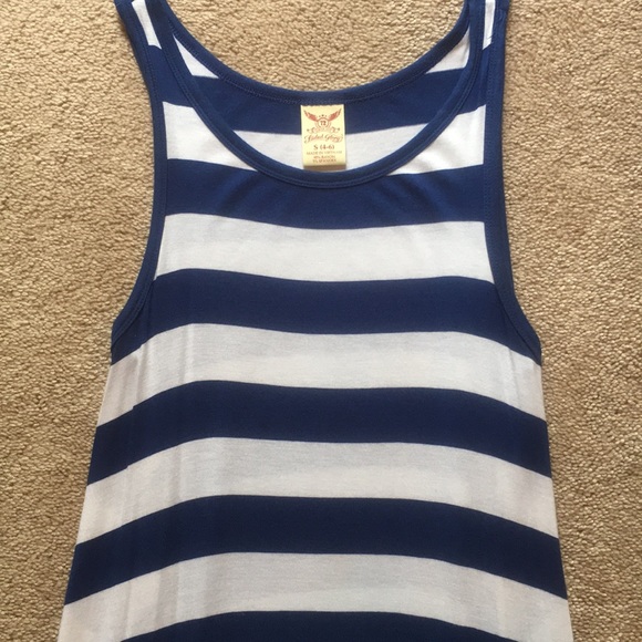 Faded Glory blue striped tank dress size small. - Picture 3 of 7